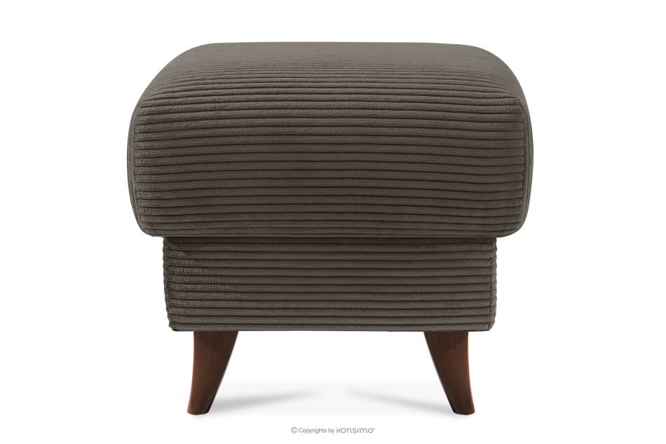 GUSTAVO II Fußhocker für das Wohnzimmer mit Stauraum Kordstoff graubeige graubeige - Foto 0