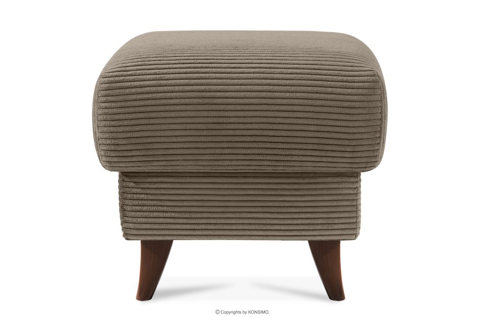 GUSTAVO II Fußhocker für das Wohnzimmer mit Stauraum Kordstoff beige beige - Foto 0