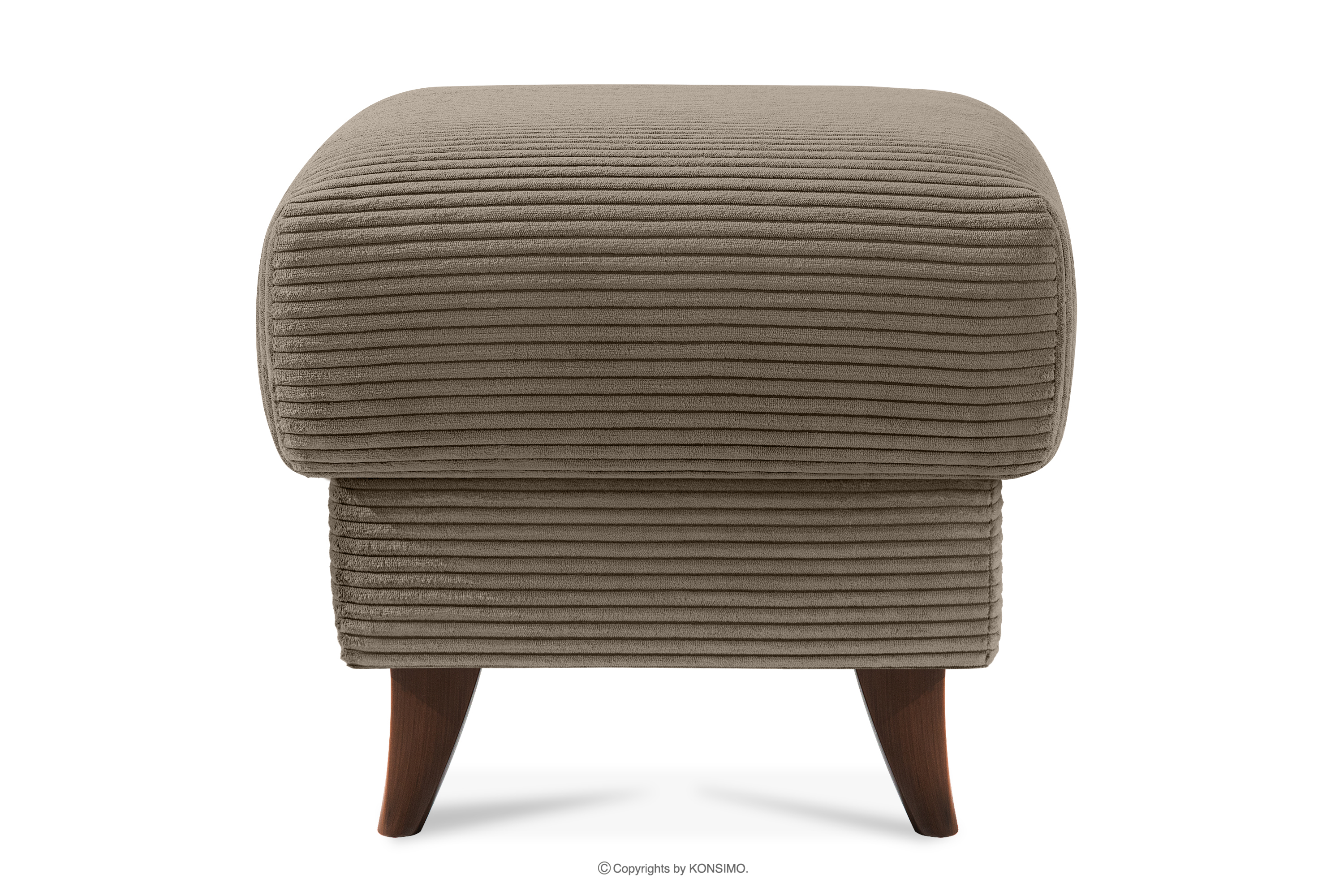 Fußhocker für das Wohnzimmer mit Stauraum Kordstoff beige