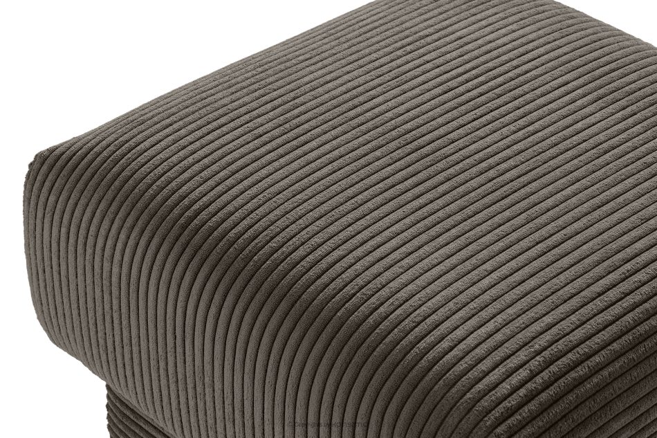 GUSTAVO II Fußhocker für das Wohnzimmer mit Stauraum Kordstoff graubeige graubeige - Foto 4