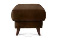 Fußhocker für das Wohnzimmer mit Stauraum in Imitat Wildleder dunkelbraun
