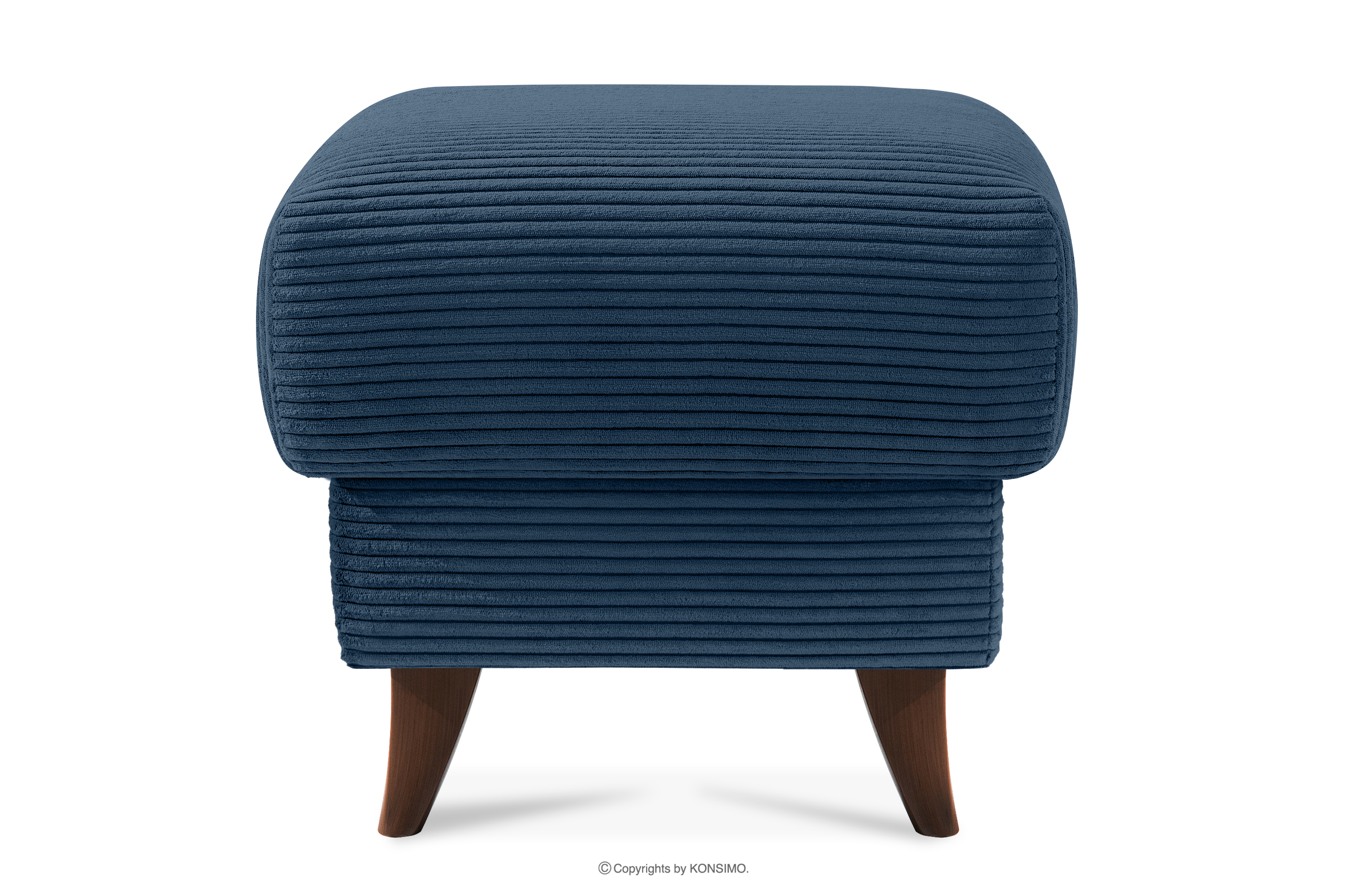 Fußhocker für das Wohnzimmer mit Stauraum Kordstoff marineblau