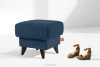 GUSTAVO II Fußhocker für das Wohnzimmer mit Stauraum Kordstoff marineblau marineblau - Foto 2