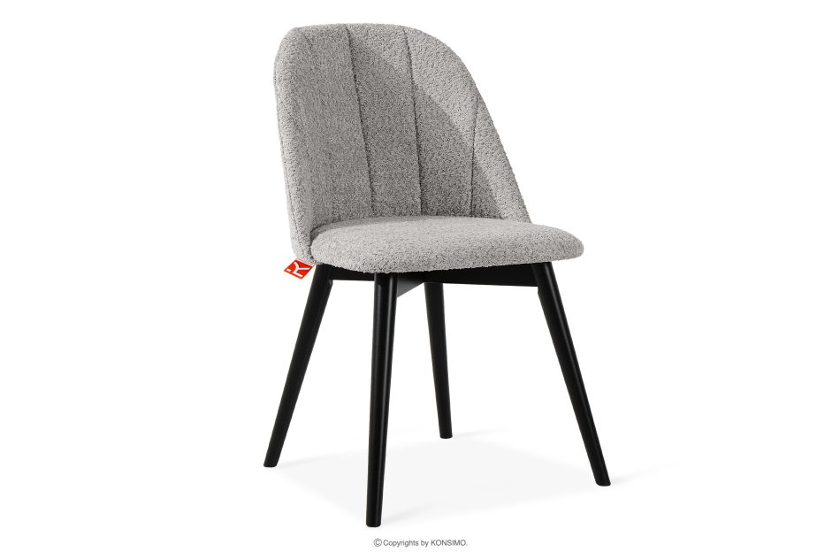BAKERI Polsterstuhl boucle Stahl/Schwarz stahl/schwarz - Foto 0