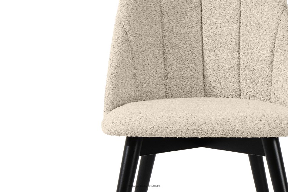 BAKERI Polsterstuhl boucle hellbeige/schwarz hellbeige/schwarz - Foto 4