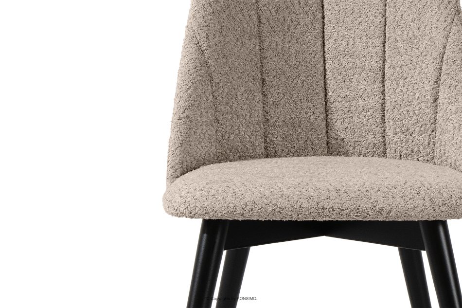 BAKERI Polsterstuhl boucle dunkelbeige/schwarz dunkelbeige/schwarz - Foto 4