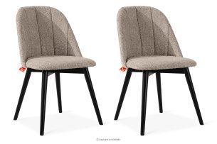 BAKERI, https://konsimo.de/kollektion/bakeri/ Polsterstuhl boucle dunkelbeige/schwarz 2 tlg. dunkelbeige/schwarz - Foto