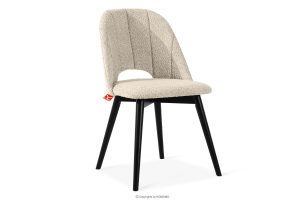 TINO, https://konsimo.de/kollektion/tino/ Polsterstuhl boucle hellbeige/schwarz hellbeige/schwarz - Foto