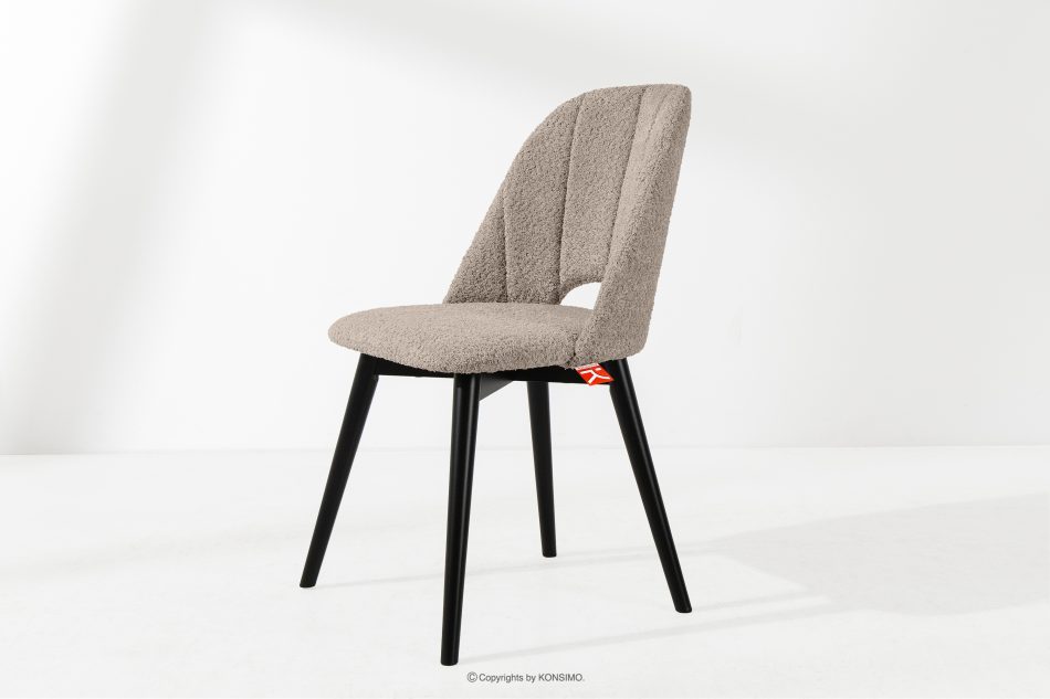 TINO Polsterstuhl boucle dunkelbeige/schwarz dunkelbeige/schwarz - Foto 1