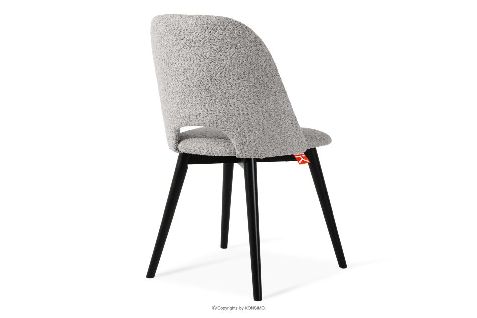 TINO Polsterstuhl boucle stahl/schwarz 2 tlg. stahl/schwarz - Foto 4