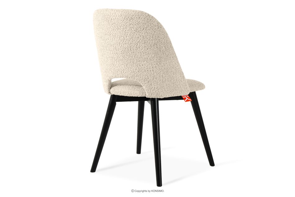 TINO Polsterstuhl boucle hellbeige/schwarz 2 tlg. hellbeige/schwarz - Foto 4