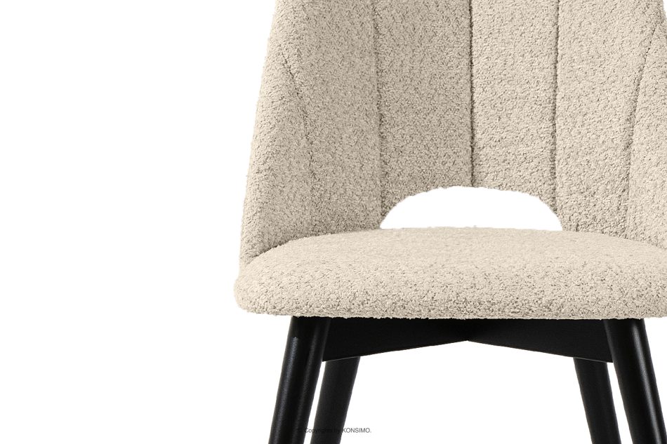 TINO Polsterstuhl boucle hellbeige/schwarz 2 tlg. hellbeige/schwarz - Foto 5