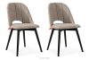 TINO Polsterstuhl boucle dunkelbeige/schwarz 2 tlg. dunkelbeige/schwarz - Foto 1