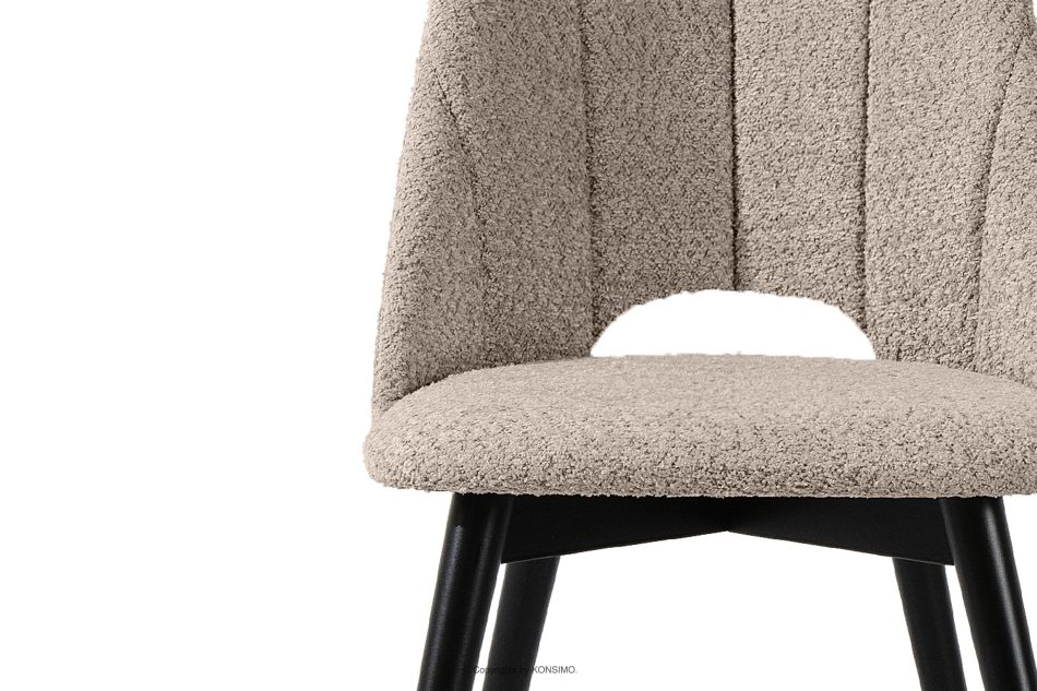 TINO Polsterstuhl boucle dunkelbeige/schwarz 2 tlg. dunkelbeige/schwarz - Foto 5
