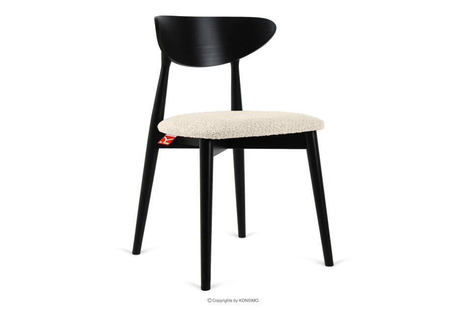 RABI Holzboucle-Stuhl hellbeige/schwarz hellbeige/schwarz - Foto 0