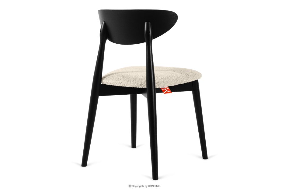 RABI Holzboucle-Stuhl hellbeige/schwarz hellbeige/schwarz - Foto 3