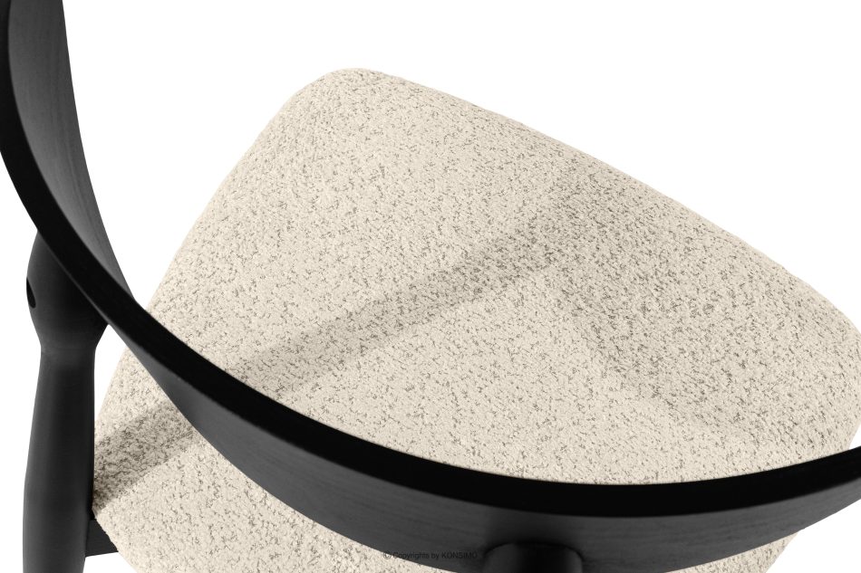 RABI Holzboucle-Stuhl hellbeige/schwarz hellbeige/schwarz - Foto 4