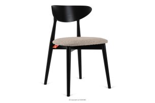 RABI, https://konsimo.de/kollektion/rabi/ Holzboucle-Stuhl weiß/schwarz dunkelbeige/schwarz - Foto