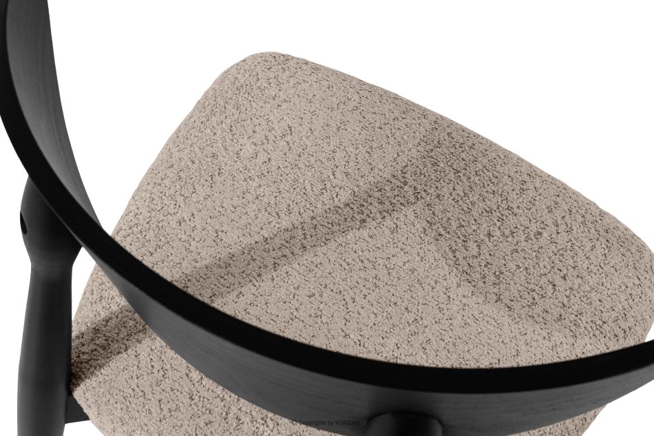 RABI Holzboucle-Stuhl weiß/schwarz dunkelbeige/schwarz - Foto 4
