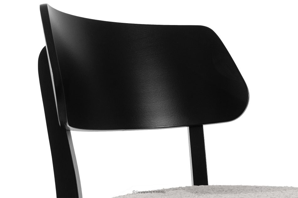 VINIS Moderner Holzstuhl mit Bouclestoff Stahl/Schwarz Stahl/Schwarz - Foto 6