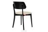 VINIS Moderner Holzstuhl aus Bouclestoff hellbeige/schwarz hellbeige/schwarz - Foto 4