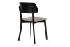 VINIS Moderner Holzstuhl mit Bouclestoff dunkelbeige/schwarz dunkelbeige/schwarz - Foto 4