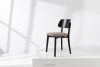 VINIS Moderner Holzstuhl mit Bouclestoff dunkelbeige/schwarz dunkelbeige/schwarz - Foto 2