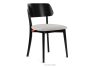 VINIS Moderner Holzstuhl mit Bouclestoff Stahl/Schwarz 2 tlg. Stahl/Schwarz - Foto 3