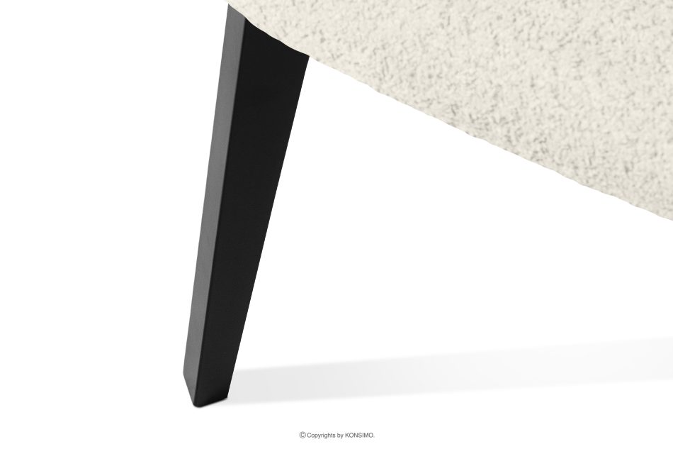 VINIS Moderner Holzstuhl mit Bouclestoff weiß/schwarz 2 tlg. weiß/schwarz - Foto 8