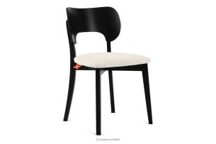 LYCO, https://konsimo.de/kollektion/lyco/ Holzstuhl Stoff Boucle weiß/schwarz weiß/schwarz - Foto
