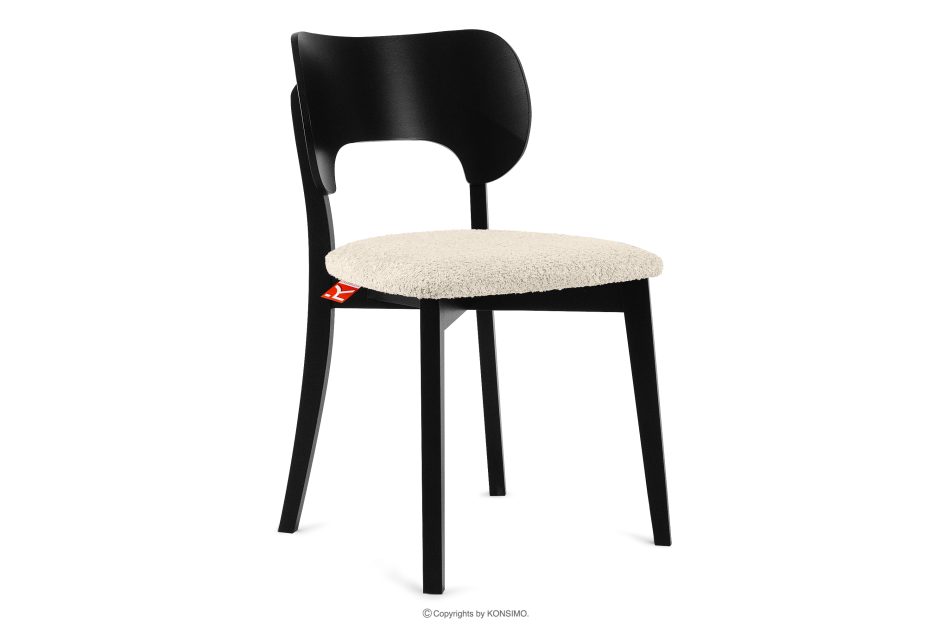 LYCO Holzstuhl Stoff Boucle hellbeige/schwarz hellbeige/schwarz - Foto 0