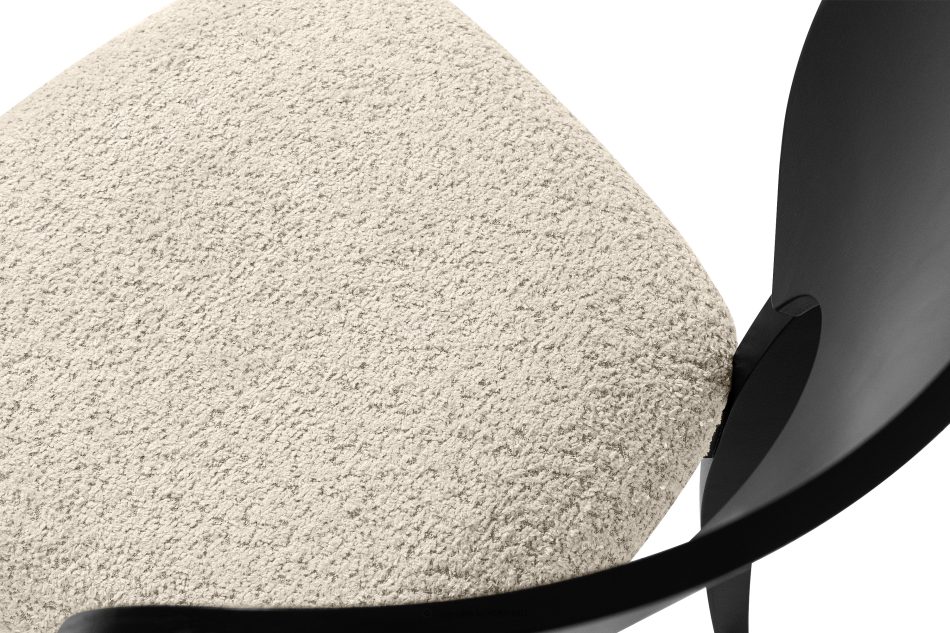 LYCO Holzstuhl Stoff Boucle hellbeige/schwarz hellbeige/schwarz - Foto 4