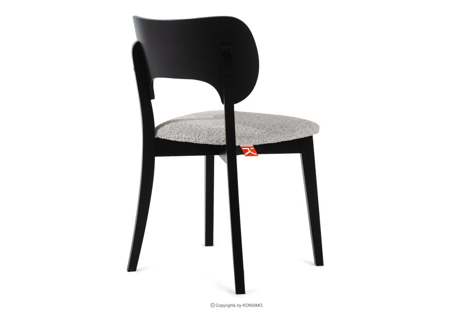 LYCO Holzstuhl Stoff Boucle Stahl/Schwarz 2 Stk. Stahl/Schwarz - Foto 4