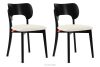 LYCO Holzstuhl Stoff Boucle weiß/schwarz 2 Stck. weiß/schwarz - Foto 1