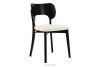 LYCO Holzstuhl Stoff Boucle weiß/schwarz 2 Stck. weiß/schwarz - Foto 3