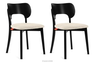 LYCO, https://konsimo.de/kollektion/lyco/ Holzstuhl Stoff boucle hellbeige/schwarz 2 tlg. hellbeige/schwarz - Foto