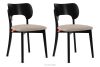 LYCO Holzstuhl Stoff Boucle dunkelbeige/schwarz 2 tlg. dunkelbeige/schwarz - Foto 1