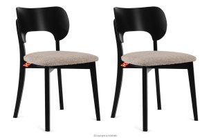 LYCO, https://konsimo.de/kollektion/lyco/ Holzstuhl Stoff Boucle dunkelbeige/schwarz 2 tlg. dunkelbeige/schwarz - Foto