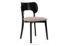 LYCO Holzstuhl Stoff Boucle dunkelbeige/schwarz 2 tlg. dunkelbeige/schwarz - Foto 3