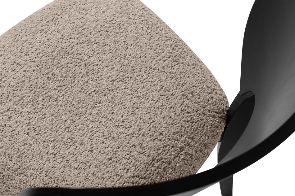 LYCO Holzstuhl Stoff Boucle dunkelbeige/schwarz 2 tlg. dunkelbeige/schwarz - Foto 5