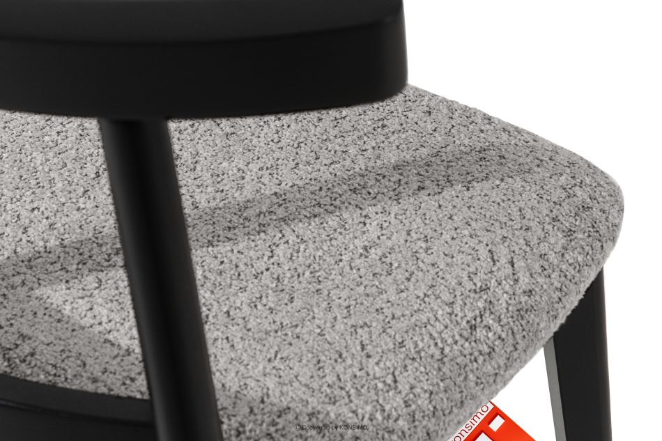 LILIO Vintage-Boucle-Stuhl Stahl/Schwarz Stahl/Schwarz - Foto 6