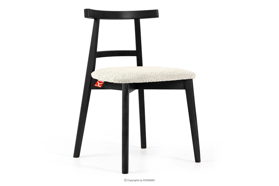 LILIO Vintage-Boucle-Stuhl weiß/schwarz weiß/schwarz - Foto 0