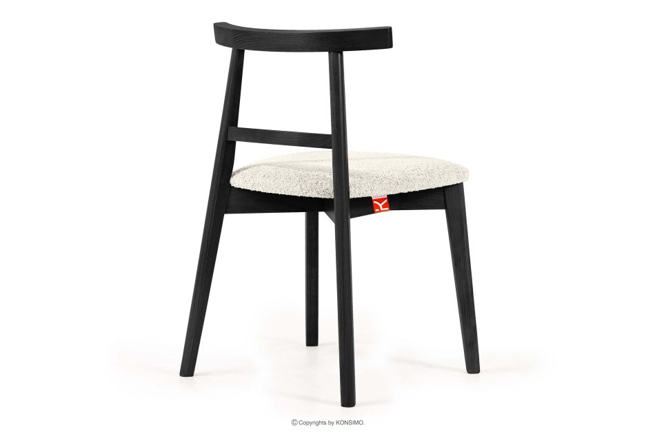 LILIO Vintage-Boucle-Stuhl weiß/schwarz weiß/schwarz - Foto 3