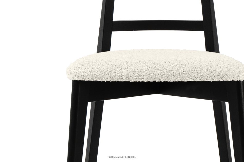 LILIO Vintage-Boucle-Stuhl weiß/schwarz weiß/schwarz - Foto 4