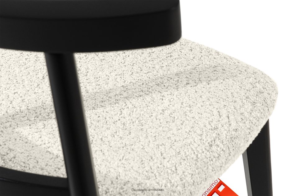 LILIO Vintage-Boucle-Stuhl weiß/schwarz weiß/schwarz - Foto 6