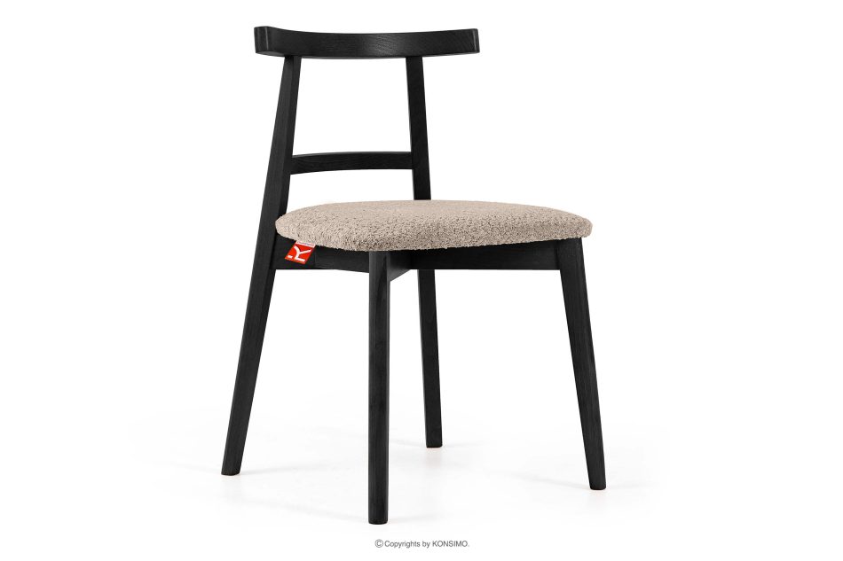 LILIO Vintage-Boucle-Stuhl dunkelbeige/schwarz dunkelbeige/schwarz - Foto 0