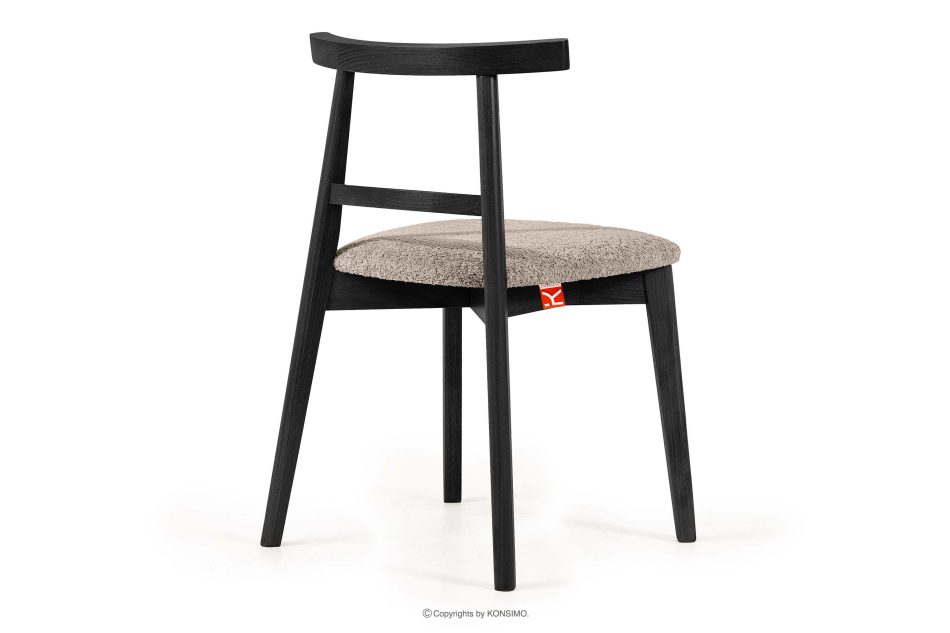 LILIO Vintage-Boucle-Stuhl dunkelbeige/schwarz dunkelbeige/schwarz - Foto 3