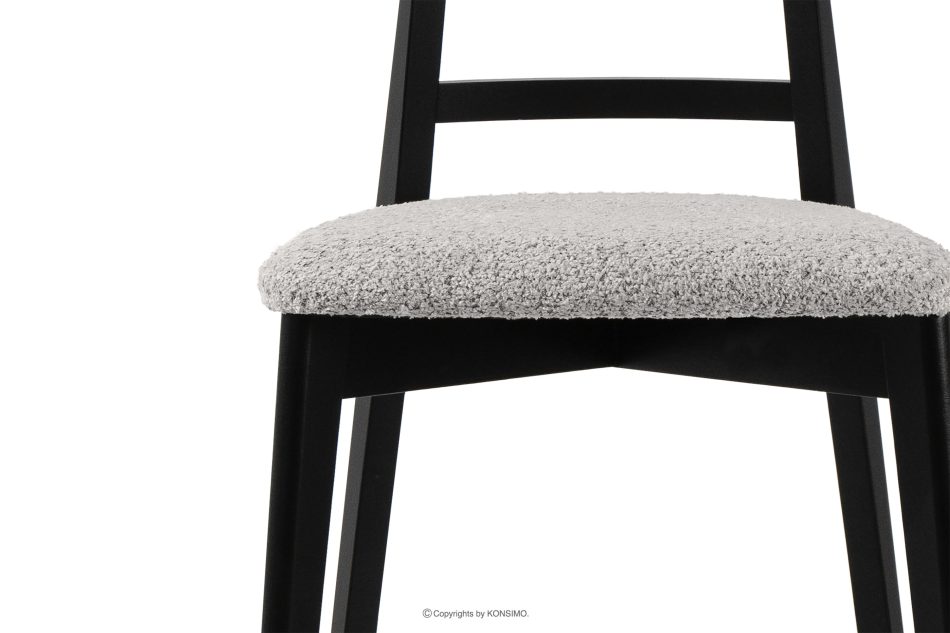 LILIO Vintage Boucle Stuhl Stahl/Schwarz 2 Stk. Stahl/Schwarz - Foto 5