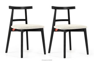 LILIO, https://konsimo.de/kollektion/lilio/ Vintage Boucle Stuhl weiß/schwarz 2 tlg. weiß/schwarz - Foto