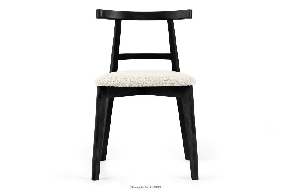 LILIO Vintage Boucle Stuhl weiß/schwarz 2 tlg. weiß/schwarz - Foto 3